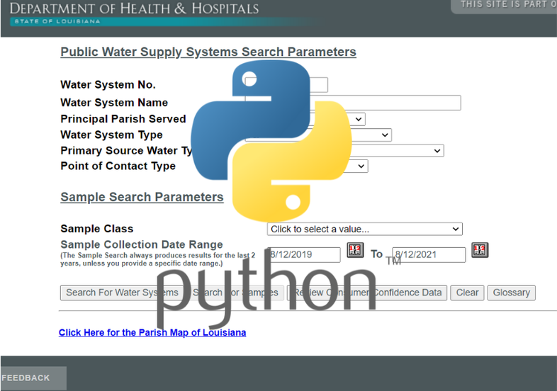 Python Tutorial - Parsing Drinking Water Watch